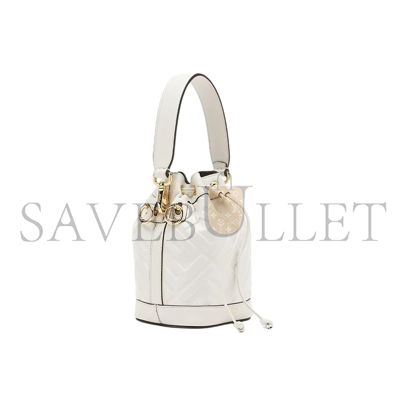 FENDI MON TRESOR WHITE LEATHER MINI BAG WITH FF MOTIF 8BS093ANWTF0QVL (18*14*12cm) FENDI MON TRESOR WHITE LEATHER MINI BAG WITH FF MOTIF 8BS093ANWTF0QVL (18*14*12cm)